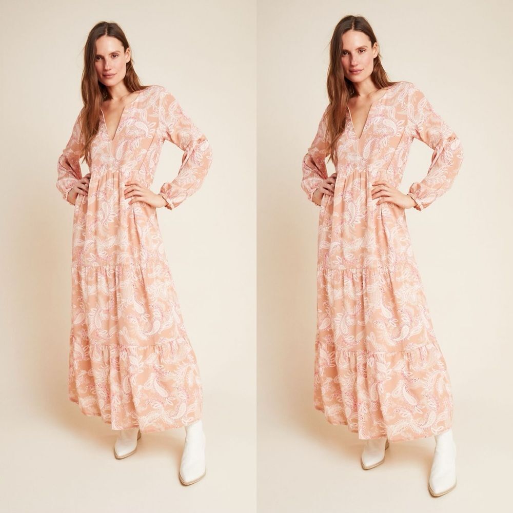 AnthropologieโBernadette Silk Maxi Dress x Kachel